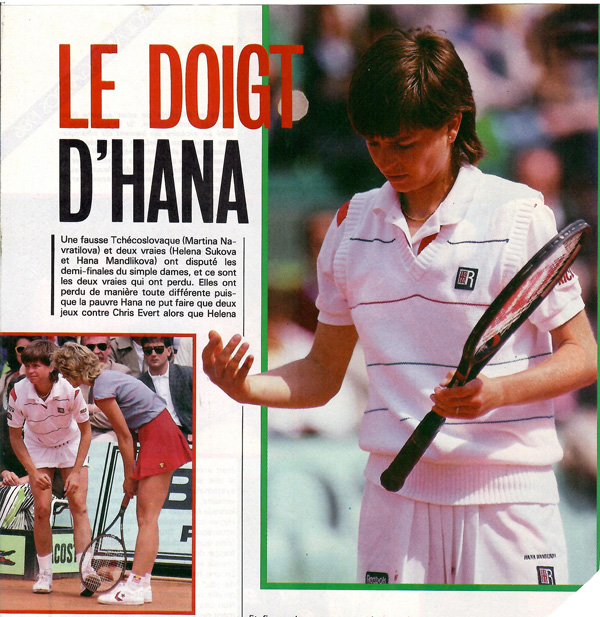 Evert Mandlikova 1986 Roland Garros