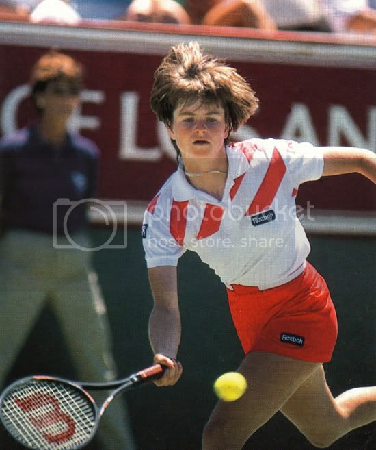 Hana Mandlíková (The US Open 1985 Summer with new haircut)